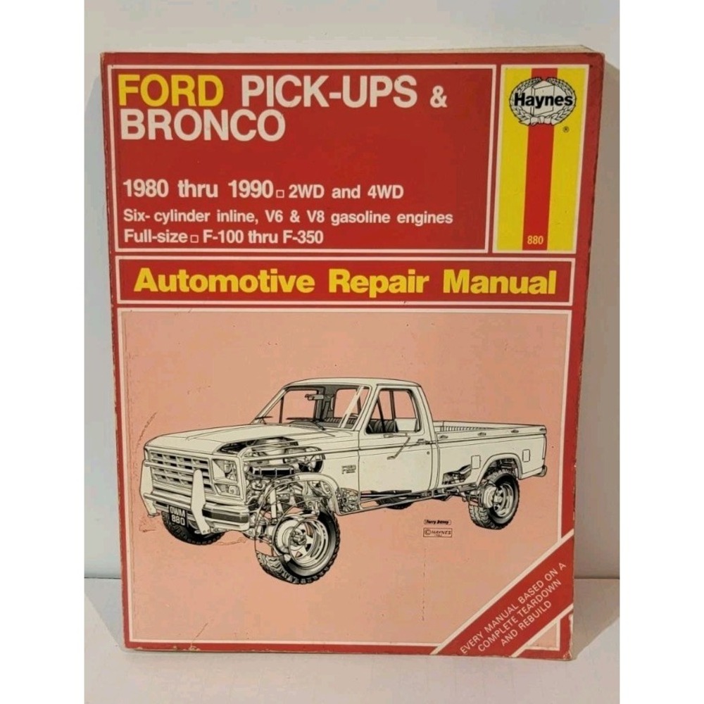 Ford Bronco Pick Ups‎ 1980-1991 Haynes Repair Manual 880